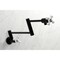 Kingston Brass KS4100PX Metropolitan Wall Mount Pot Filler, Matte Black KS4100PX - alternate 3